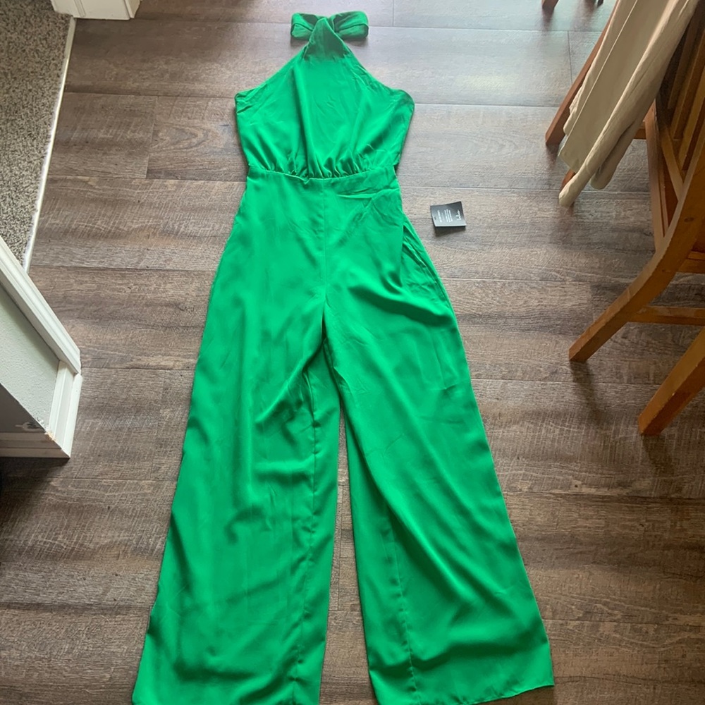 Lulus Epitome of Elegant Knotted Halter Wide-Leg Jumpsuit - Picture 4 of 15